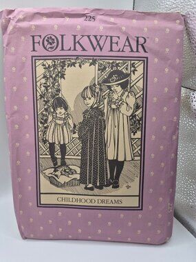 Folkwear 225 Childhood Dreams Sewing Pattern Uncut Girls Sizes 2-12 Nightgown